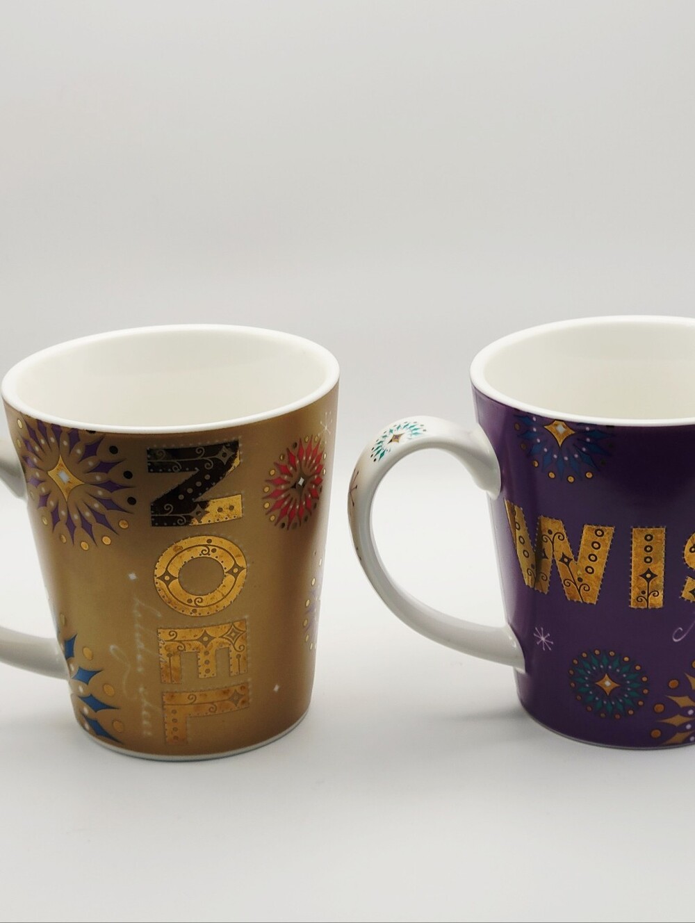 Starbucks 2006 Coffee Mug Set Of 2 Large & Sparkly. 14 Oz Collectible Cups